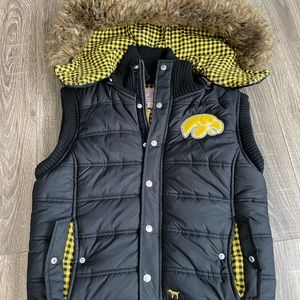 Pink Iowa Hawkeye Puff Vest